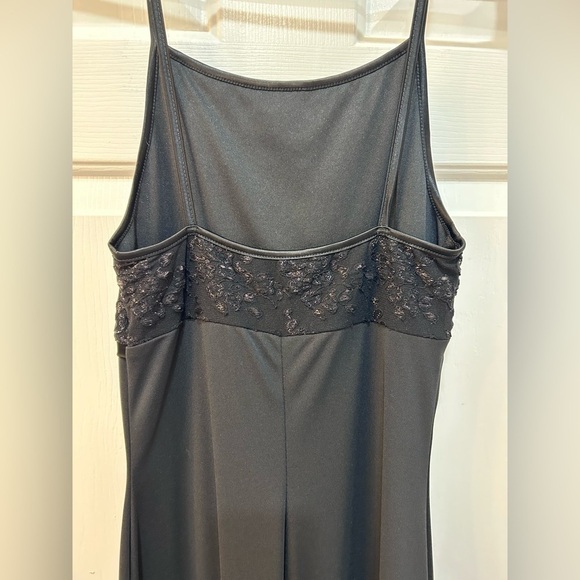 afortiori Sexy Black Dress Vintage Elegant LBD Sleeveless Sequin Bust Women Sz M - Picture 4 of 8